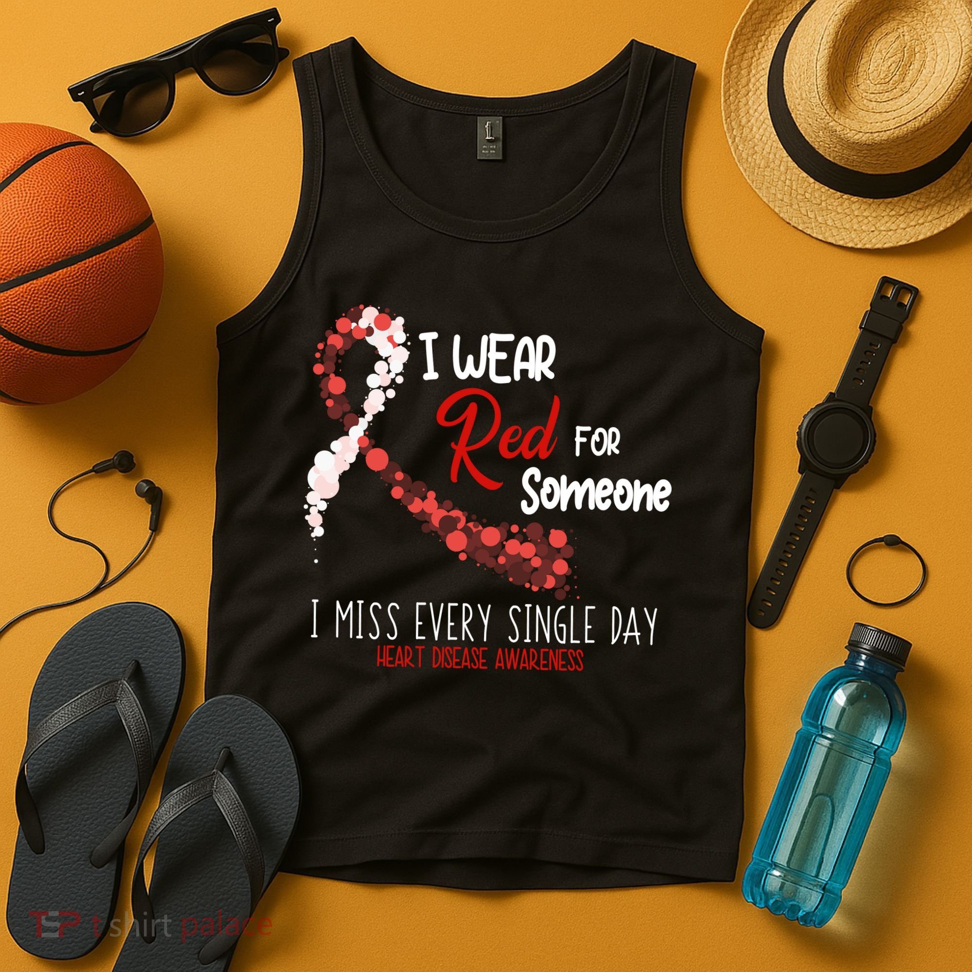I Wear Red For Someone Heart Disease Awareness Tank Top