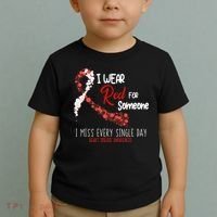 I Wear Red For Someone Heart Disease Awareness Toddler T-Shirt thumb 2