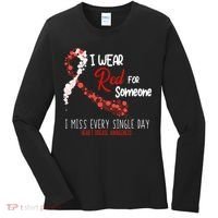 I Wear Red For Someone Heart Disease Awareness Women's Long Sleeve Shirt thumb 0