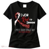 I Wear Red For Someone Heart Disease Awareness Women's T-Shirt thumb 0