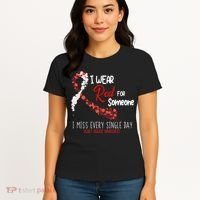 I Wear Red For Someone Heart Disease Awareness Women's T-Shirt thumb 4