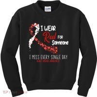 I Wear Red For Someone Heart Disease Awareness Kids Sweatshirt thumb 0