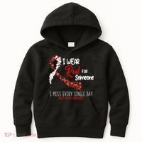 I Wear Red For Someone Heart Disease Awareness Kids Hoodie thumb 0