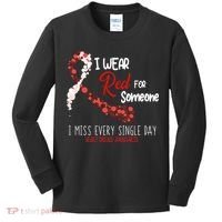 I Wear Red For Someone Heart Disease Awareness Kids Long Sleeve Shirt thumb 0