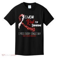 I Wear Red For Someone Heart Disease Awareness Kids T-Shirt thumb 0