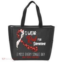 I Wear Red For Someone Heart Disease Awareness Tote Bag thumb 0