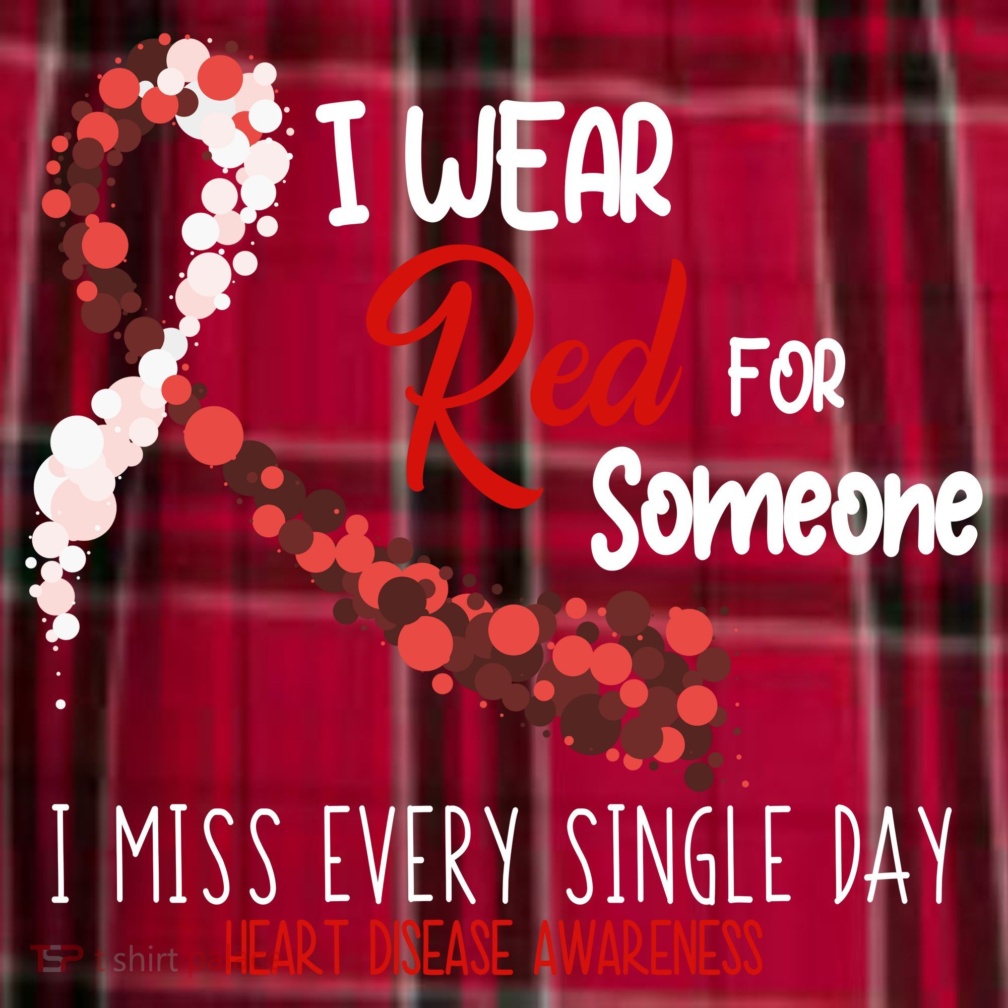 I Wear Red For Someone Heart Disease Awareness Men's Flannel Plaid Pajama Pants