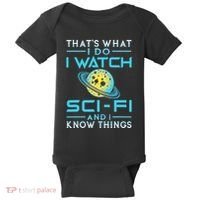 I Watch Scifi And I Know Things Baby Bodysuit thumb 0