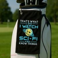 I Watch Scifi And I Know Things Golf Towel thumb 2