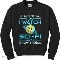 I Watch Scifi And I Know Things Kids Sweatshirt thumb 0