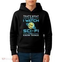 I Watch Scifi And I Know Things Kids Hoodie thumb 4