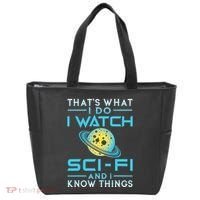 I Watch Scifi And I Know Things Tote Bag thumb 0