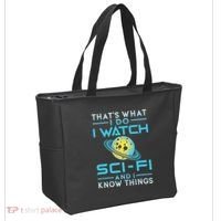 I Watch Scifi And I Know Things Tote Bag thumb 2