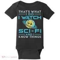 I Watch Sci Fi And I Know Things Funny Perfect Gift Baby Bodysuit thumb 0