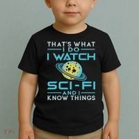 I Watch Sci Fi And I Know Things Funny Perfect Gift Toddler T-Shirt thumb 2