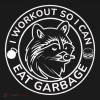 I Workout So I Can Eat Garbage Funny Gym Raccoon Trash Panda Mousepad thumb 1