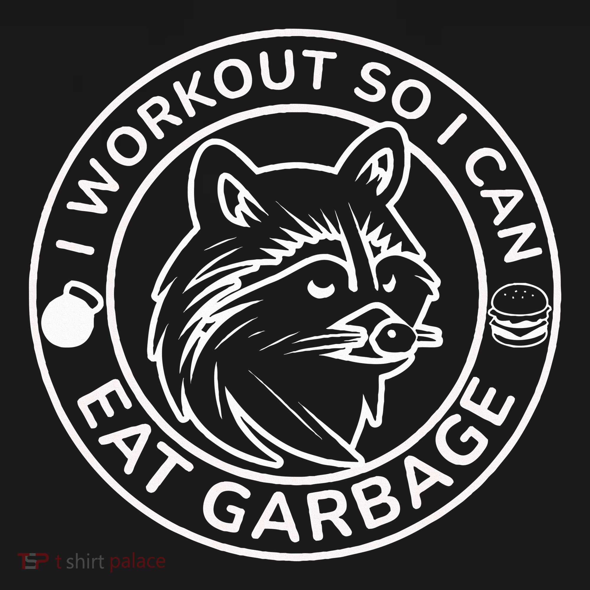 I Workout So I Can Eat Garbage Funny Gym Raccoon Trash Panda Mousepad