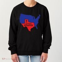 IM With Stupid Texas Map Women Gift Funny America Map Women's Sweatshirt thumb 0