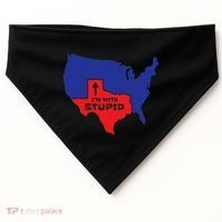 IM With Stupid Texas Map Women Gift Funny America Map USA-Made Doggie Bandana thumb 0