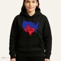 IM With Stupid Texas Map Women Gift Funny America Map Hoodie thumb 5