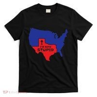 IM With Stupid Texas Map Women Gift Funny America Map T-Shirt thumb 0