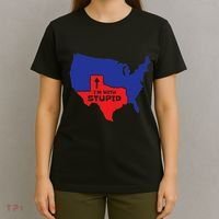 IM With Stupid Texas Map Women Gift Funny America Map T-Shirt thumb 4