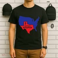IM With Stupid Texas Map Women Gift Funny America Map T-Shirt thumb 6