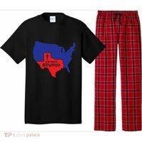 IM With Stupid Texas Map Women Gift Funny America Map Pajama Set thumb 0