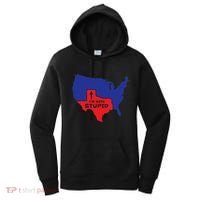 IM With Stupid Texas Map Women Gift Funny America Map Women's Hoodie thumb 0
