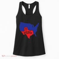IM With Stupid Texas Map Women Gift Funny America Map Women's Tank Top thumb 0