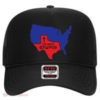 IM With Stupid Texas Map Women Gift Funny America Map Hat thumb 0