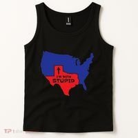 IM With Stupid Texas Map Women Gift Funny America Map Tank Top thumb 2