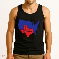 IM With Stupid Texas Map Women Gift Funny America Map Tank Top thumb 3