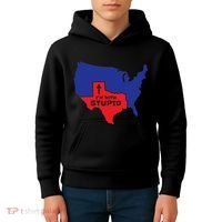 IM With Stupid Texas Map Women Gift Funny America Map Kids Hoodie thumb 4