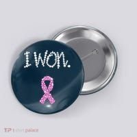I Won Survivor Breast Cancer Awareness Button thumb 0