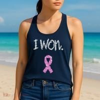 I Won Survivor Breast Cancer Awareness Women's Tank Top thumb 2