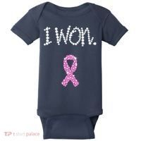 I Won Survivor Breast Cancer Awareness Baby Bodysuit thumb 0