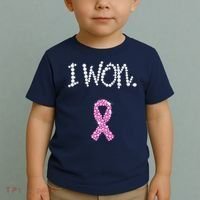 I Won Survivor Breast Cancer Awareness Toddler T-Shirt thumb 2