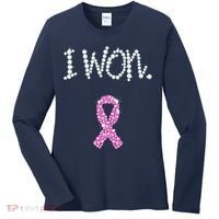 I Won Survivor Breast Cancer Awareness Women's Long Sleeve Shirt thumb 0