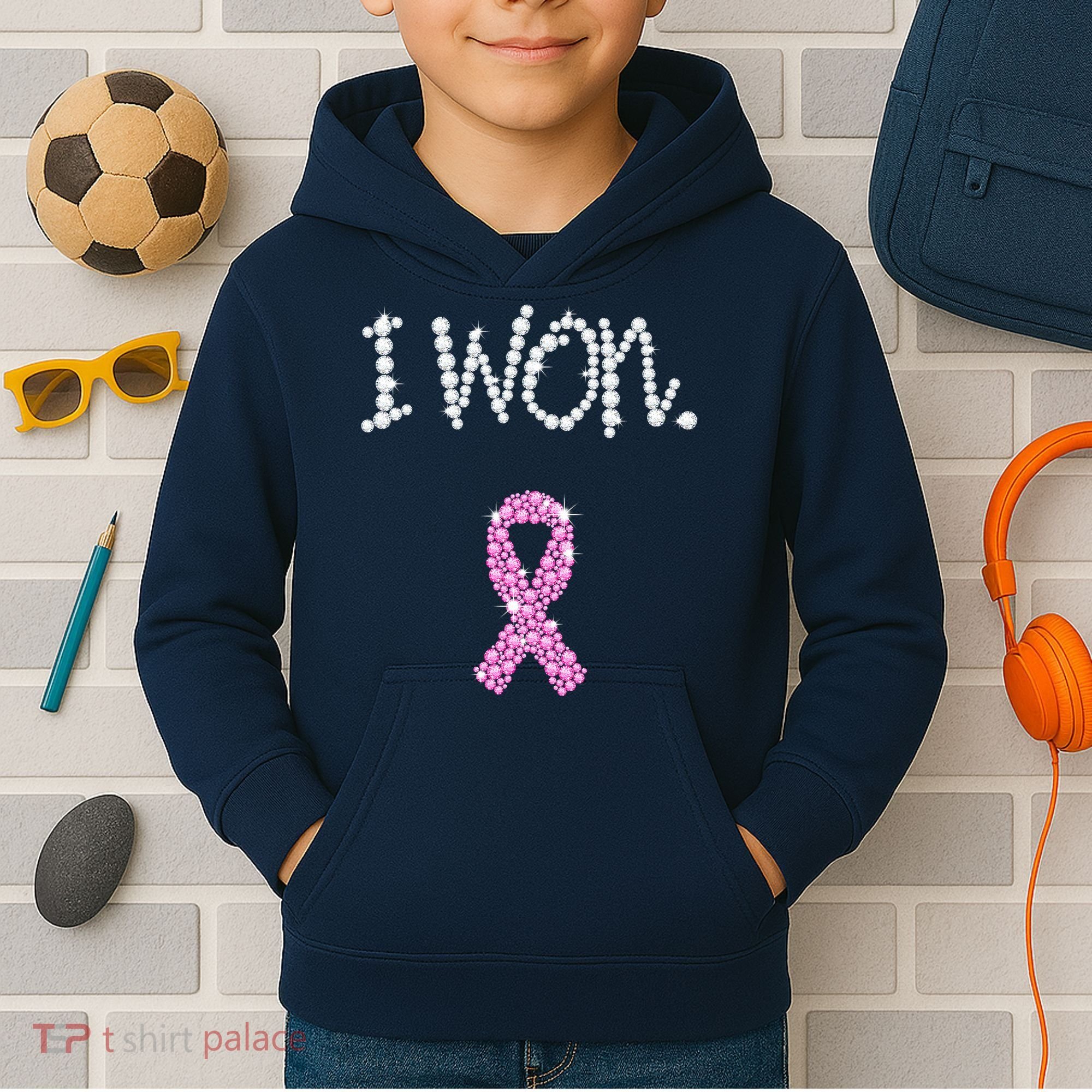 I Won Survivor Breast Cancer Awareness Kids Hoodie