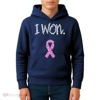 I Won Survivor Breast Cancer Awareness Kids Hoodie thumb 4