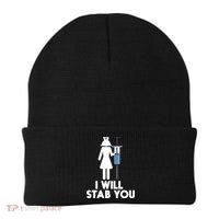 I Will Stab You Funny Graduating Nurse Gift Meaningful Gift Beanie thumb 0