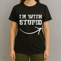 IM With Stupid Arrow Pointing Right Funny IM With Stupid T-Shirt thumb 4
