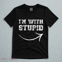 IM With Stupid Arrow Pointing Right Funny IM With Stupid T-Shirt thumb 5