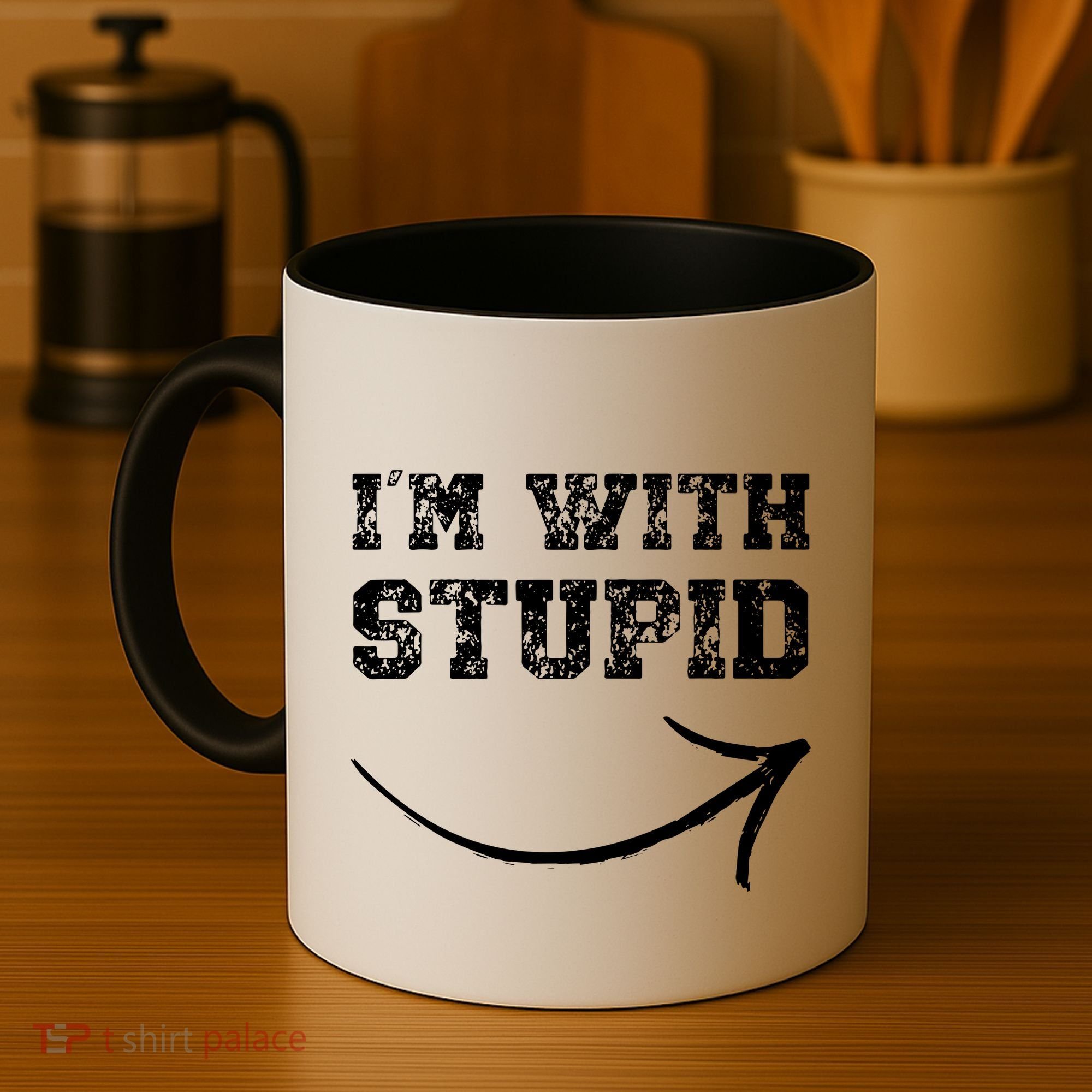 IM With Stupid Arrow Pointing Right Funny IM With Stupid Coffee Mug