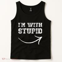 IM With Stupid Arrow Pointing Right Funny IM With Stupid Tank Top thumb 2
