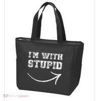 IM With Stupid Arrow Pointing Right Funny IM With Stupid Tote Bag thumb 3