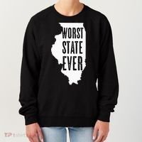 Illinois Worst State Ever IL Sucks Funny Graphic Women's Sweatshirt thumb 0