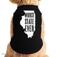 Illinois Worst State Ever IL Sucks Funny Graphic Doggie Tank thumb 0
