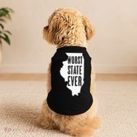 Illinois Worst State Ever IL Sucks Funny Graphic Doggie Tank thumb 2